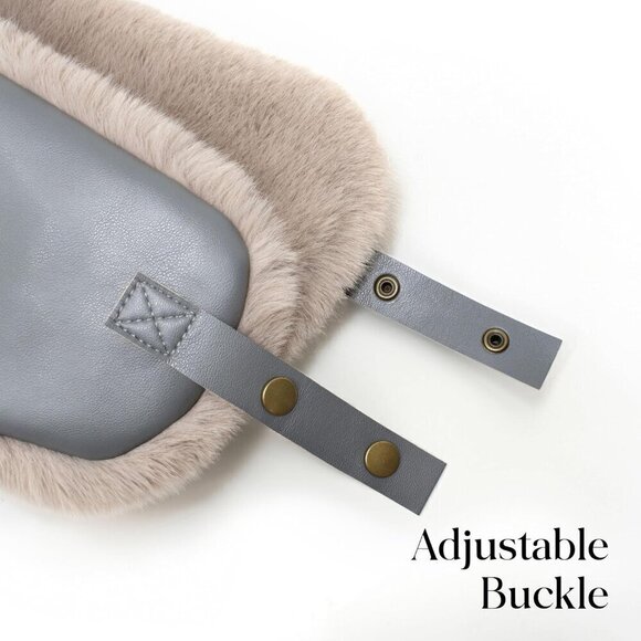 ⭐Women Black PU Black Leather Trapper Hat with Faux Fur Lining Warm Aviator Hat - Picture 6 of 7